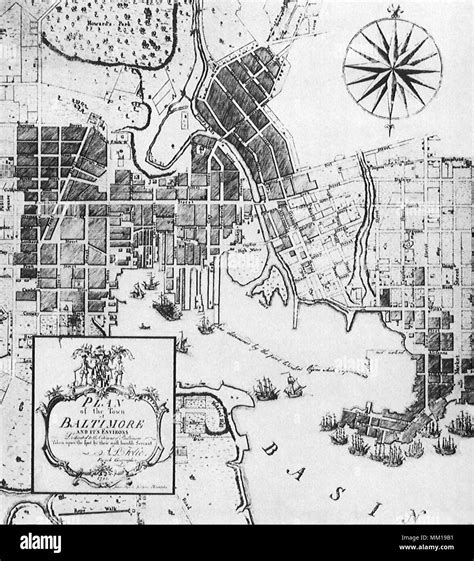 Old Map Of Baltimore Im Genes De Stock En Blanco Y Negro Alamy