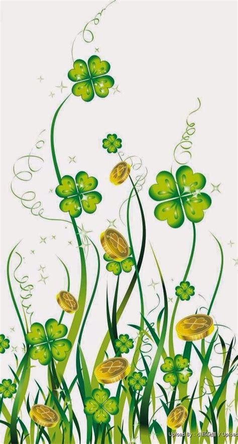 Four Leaf Clover St Patricks Day Wallpaper Saint Patricks Day Art