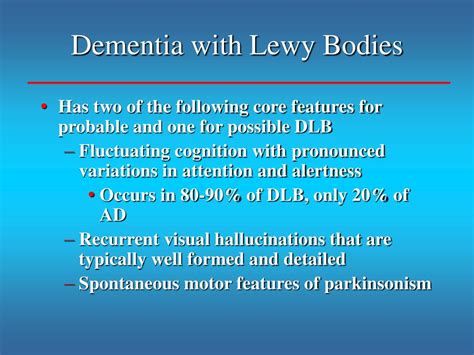 Ppt Dementia With Lewy Bodies Powerpoint Presentation Free Download