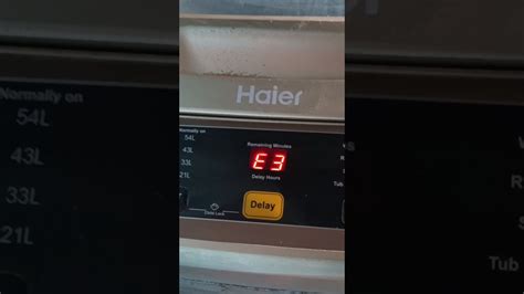 Washing Machine E3 Error Code How To Fixed Haier E3 Youtube