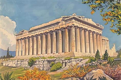 Architecture parthenon building temple. | Free Photo Illustration ...