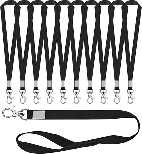 Cozlly 10 Pcs 44 5 cm Cordon de Cou avec Clip de Sécurité Tours de Cou