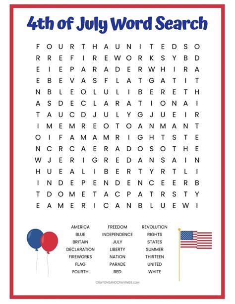 Th Of July Printables Printable Word Searches Hot Sex Picture