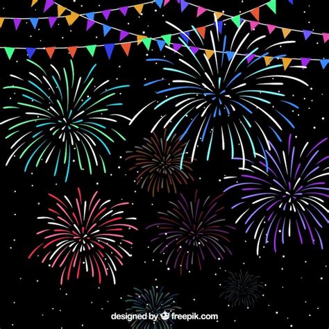 Moving Animations Of Fireworks