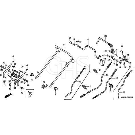 Honda Hrb C Qxe Mzcf Handle Pipe Diagram Ghs