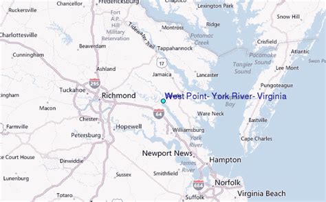 West Point, York River, Virginia Tide Station Location Guide