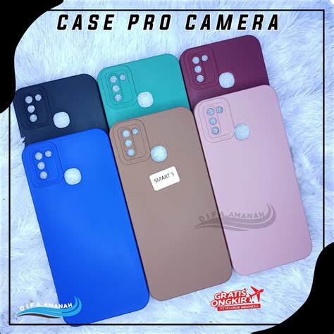 Jual INFINIX HOT SMART 5 SILICON WARNA MACARON CASE PRO CAMERA DOVE