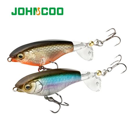 JOHNCOO 70mm 85mm Whopper Popper 5 8g 10 5g Topwater Fishing Lure