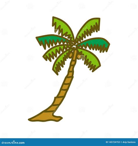 Vector De La Plantilla Del Ejemplo Del Dise O Del Rbol De Coco