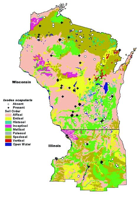 Map Of Soil Orders In Wisconsin And Northern Illinois Overlaid With