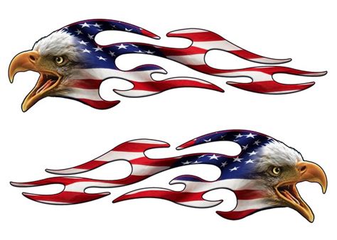 Eagle American Flag tribal graphics for car truck boat | Etsy