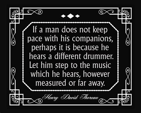 Different Drummer Quote Henry David Thoreau Etsy