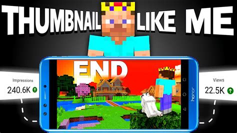 How To Make Minecraft Thumbnail Like ME In Android YouTube