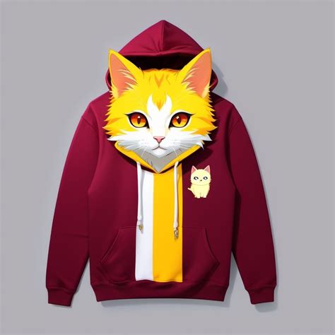 Adorable Cat Avatar In Hoodie With Yellow Eyes Stable Diffusion Online