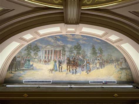 Jasper County Courthouse, West Mural, After Treatment