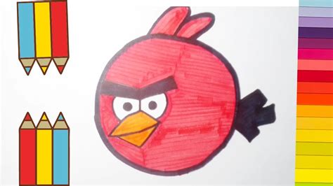 Como dibujar el pájaro rojo paso a paso Angry birds How to draw the