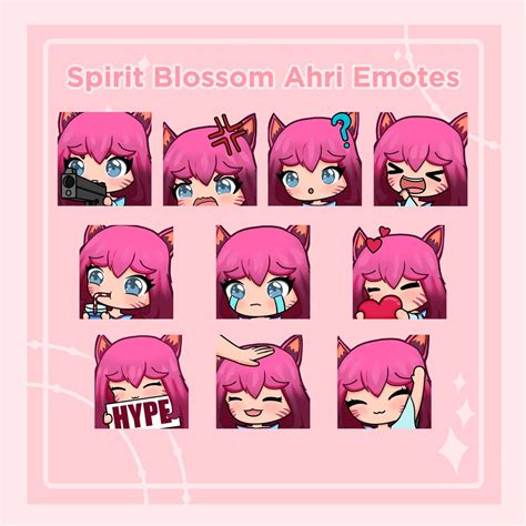 X Spirit Blossom Ahri Twitch Emotes League Of Legends Etsy