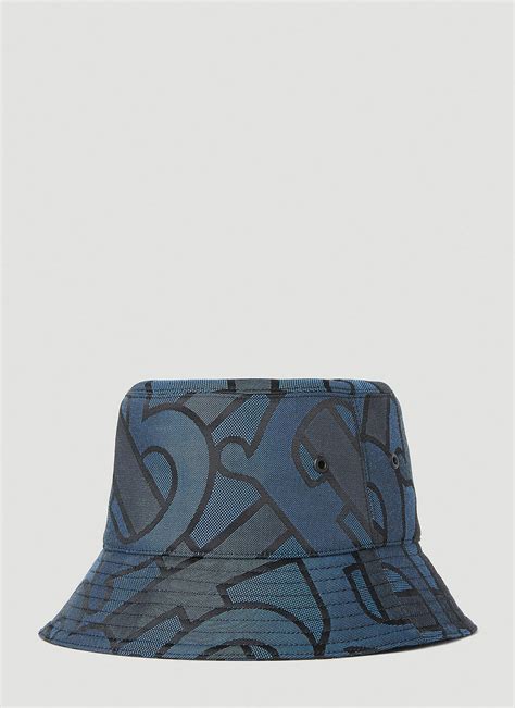 Burberry Tb Monogram Bucket Hat In Navy Burberry