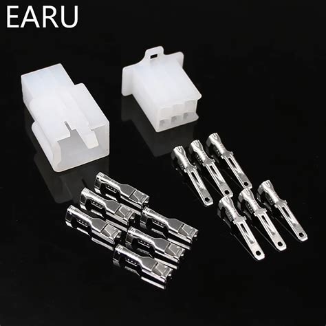 10set Lot 2 8mm 2 3 4 6 9 Pin Automotive 2 8 Electrical Wire Connector Male Female Cable