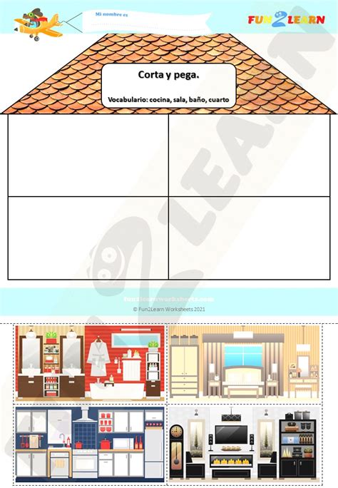 Mi Casa Cut And Stick Free Worksheet Fun2learn