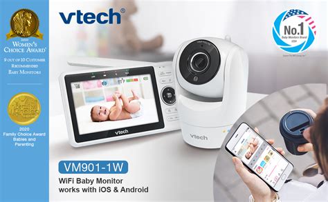 Vtech Vm901 1w Baby Monitor With Wifiupgraded 5 Inch 720p Display