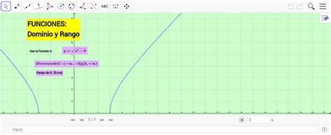 FUNCIONES Dominio Y Rango GeoGebra