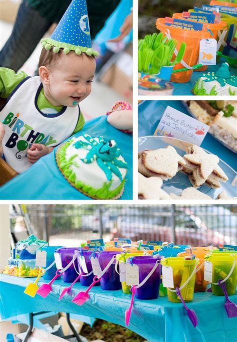 Under The Sea Party Benjamin Is 1 Chickabug Ocean Birthday Party 1st Birthday Parties