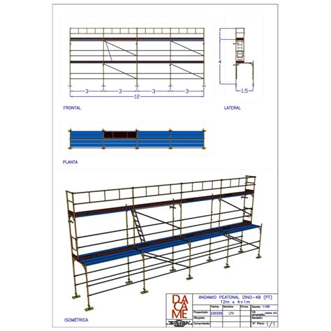 Andamios Europeos Homologados Andamio Dino 48 12m Fachada