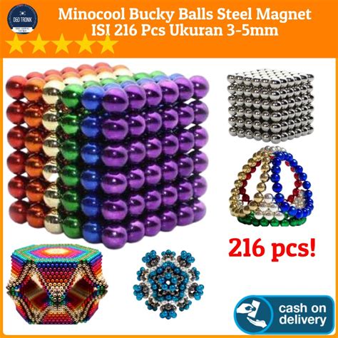 Jual Magnetic Ball Bola Magnet MINOCOOL BUCKYBALL Mainan Isi 216 Pcs