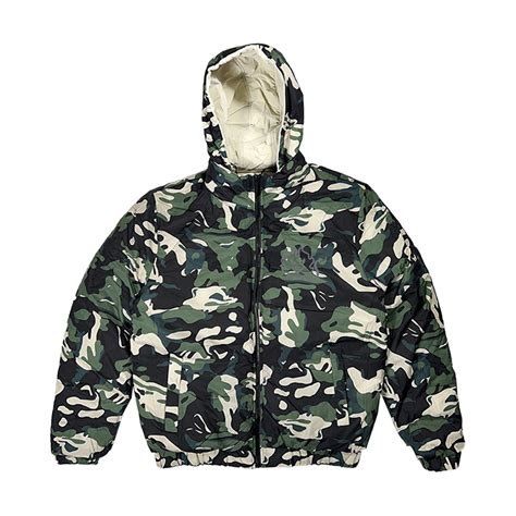 Jaqueta Camuflada Dupla Face Puffer Golpe Official