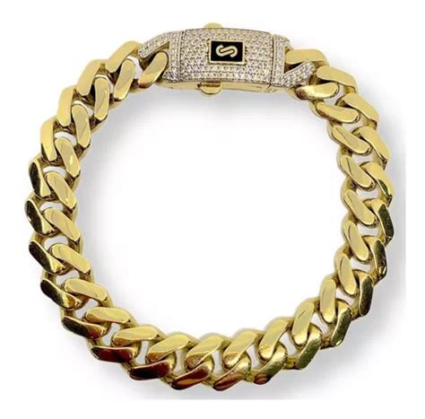 Pulsera Cubana Oro K Para Hombre Meses Sin Inter S