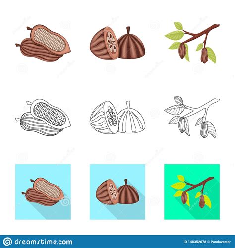 Illustration De Vecteur De Nourriture Et De Symbole D Licieux Placez De