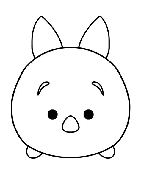 Piglet Tsum Tsum Coloring Page - Free Printable Coloring Pages for Kids