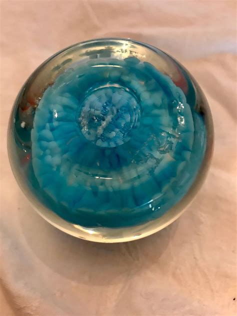 Vintage Joe St Clair Glass Paperweight Etsy