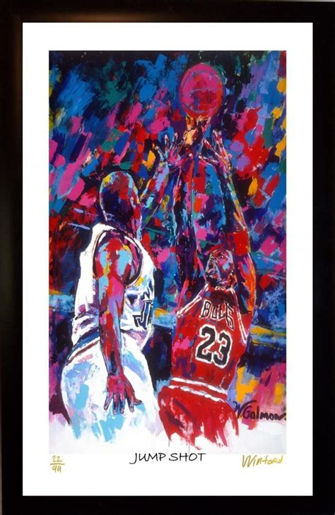 Michael Jordan Bulls 11x17 Jump Shot Signed Winford Limited Edition