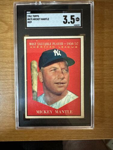 Topps Mickey Mantle Mvp Sgc Ebay