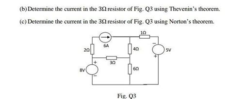 Solved B Determine The Current In The 3Ω Resistor Of Fig