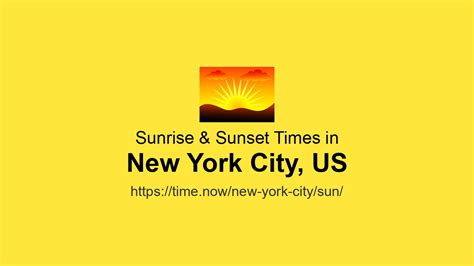Sunrise And Sunset Times Today For New York City United States Timenow