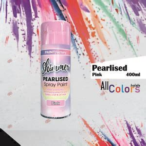 X Paint Factory Shimmer Pearlised Spray Paint Pink Arts Crafts Ml