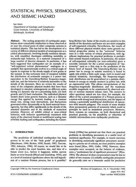 Ncel Akademi Statistiksel Sismoloji Pdf