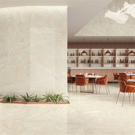 Onyx Marble Effect Cream Polished Porcelain Wall And Floor Tile