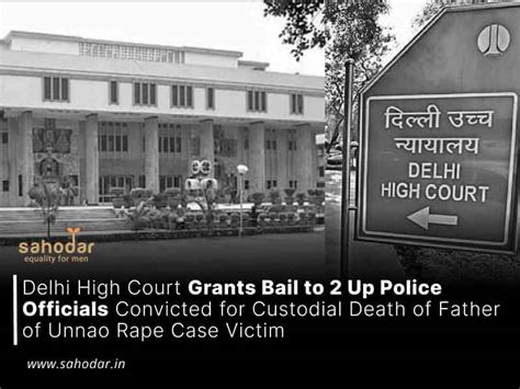 Delhi High Court Grants Bail To 2 Up Police Officials Convicted For