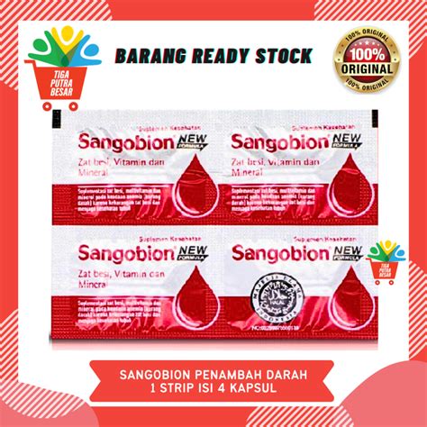 Jual SANGOBION 1 STRIP 4 KAPSUL MULTIVITAMIN MINERAL ZAT BESI