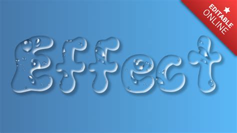 Effect Liquid Water Text Effect Generator