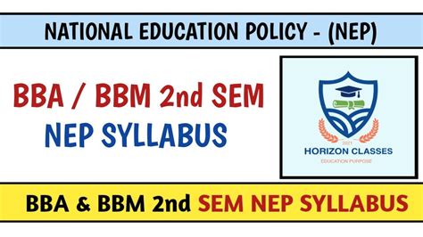 Bba Bbm Nd Sem Nep Syllabus Bba Nd Semester Nep Syllabus Bbm