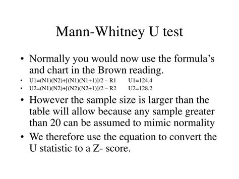 Ppt Mann Whitney U Test Powerpoint Presentation Free Download Id