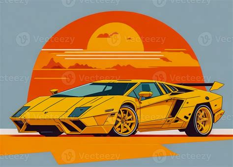 Vintage classic car retro vector style illustration 22869052 Stock ...