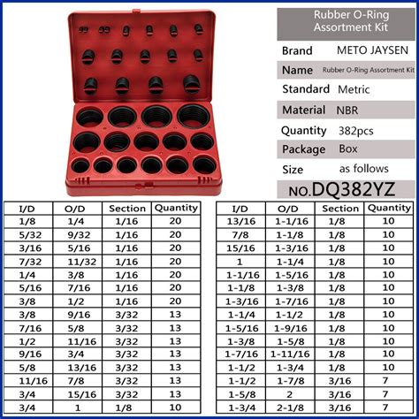 382PCS SET Metric Series Replacement Sealing Kits Grandado