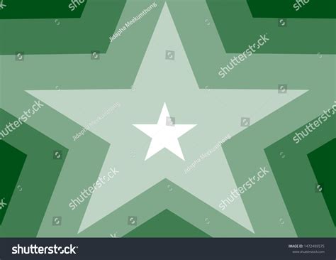 Green White Star Colourful Abstract Background Stock Vector Royalty