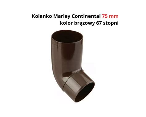 Kolanko kolano brąz wylot Marley 75 mm 67 stopni kolor brązowy 02 04